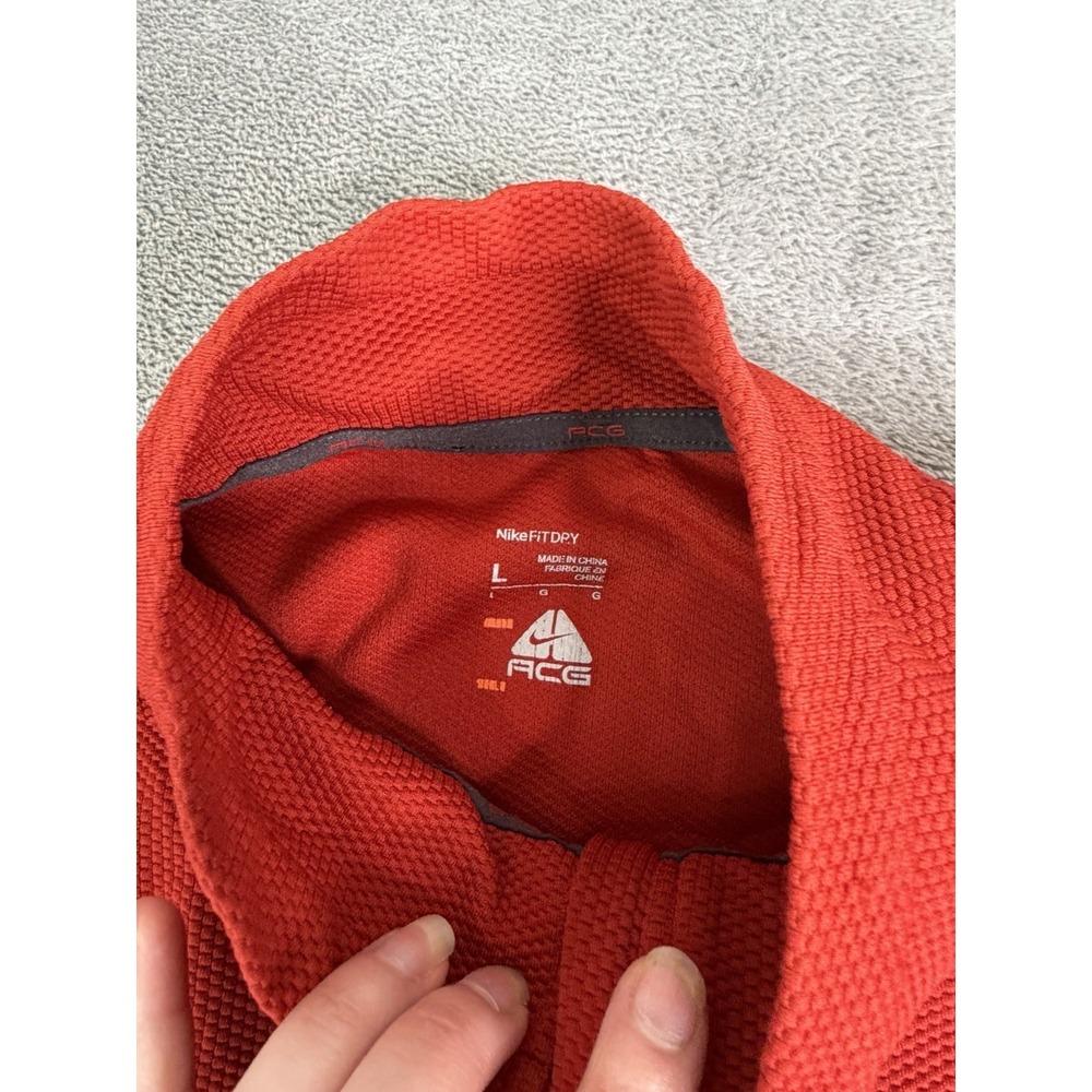 Nike ACG 1/4 Zip Pullover Fleece Jacket Men's Size Red - Picture 5 of 10